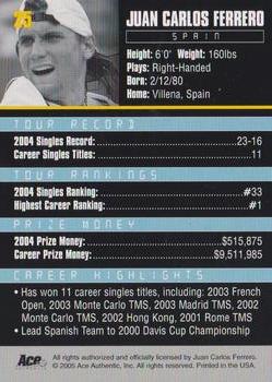 Juan Carlos Ferrero  tennis card collectible - Main Image 2