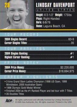 Lindsay Davenport  tennis card collectible - Main Image 2