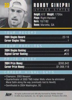 Robby Ginepri  tennis card collectible - Main Image 2