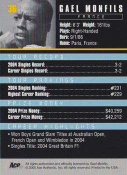 Gael Monfils  tennis card collectible - Main Image 2