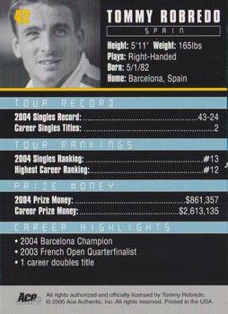 Tommy Robredo  tennis card collectible - Main Image 2