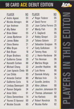 Checklist  tennis card collectible - Main Image 1
