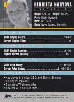 Henrieta Nagyova  tennis card collectible - Main Image 2