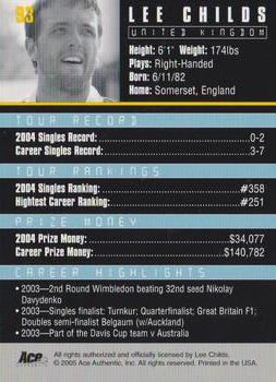 Lee Childs  tennis card collectible - Main Image 2