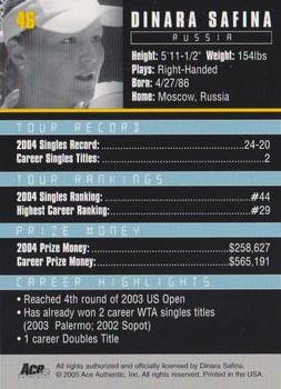 Dinara Safina  tennis card collectible - Main Image 2