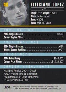 Feliciano Lopez  tennis card collectible - Main Image 2