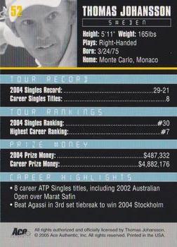 Thomas Johansson  tennis card collectible - Main Image 2