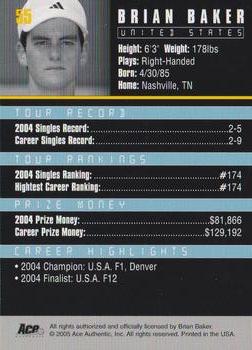 Brian Baker  tennis card collectible - Main Image 2