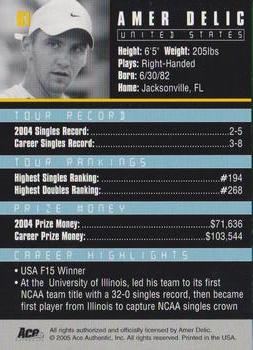 Amer Delic  tennis card collectible - Main Image 2