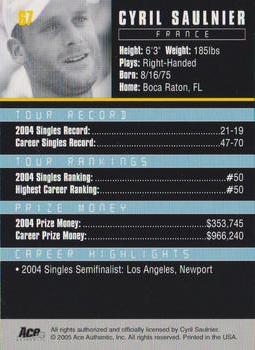 Cyril Saulnier  tennis card collectible - Main Image 2