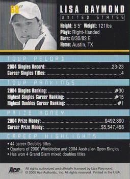 Lisa Raymond  tennis card collectible - Main Image 2