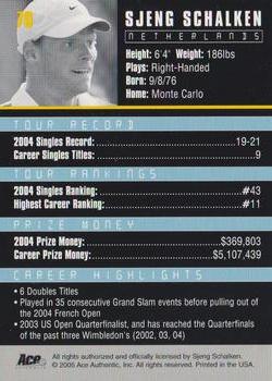 Sjeng Schalken  tennis card collectible - Main Image 2