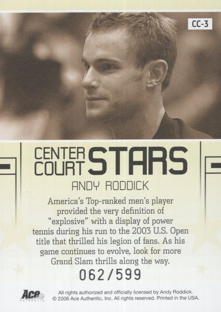 Andy Roddick  tennis card collectible - Main Image 2