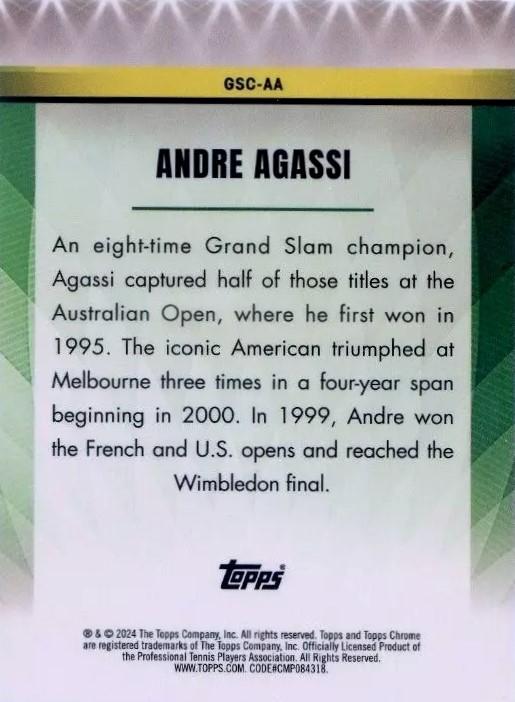Andre Agassi  tennis card collectible - Main Image 2