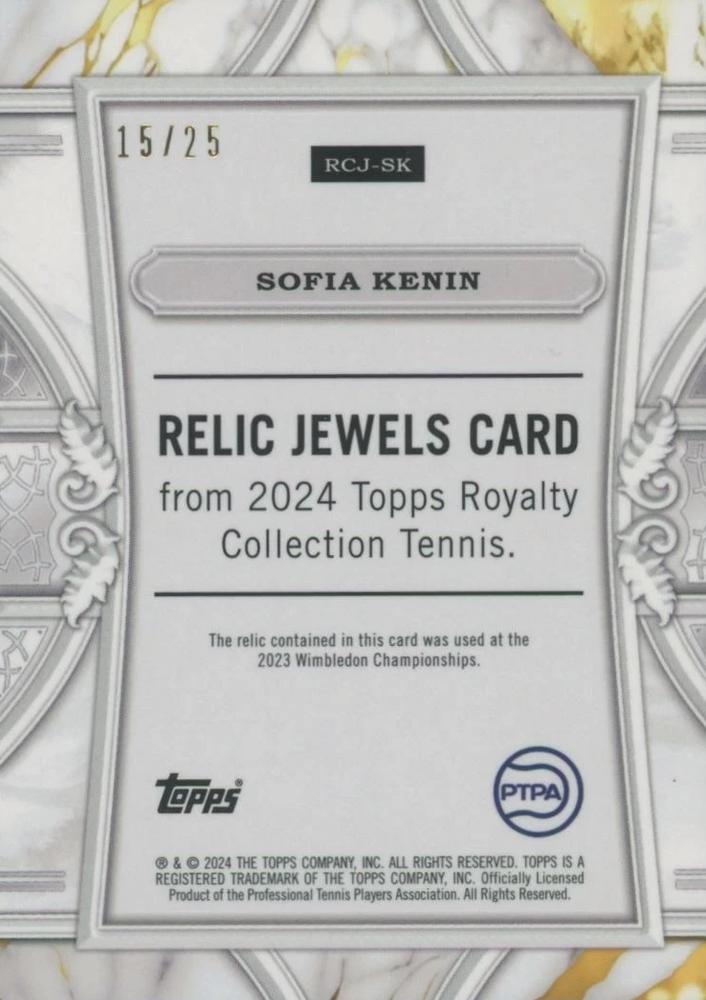 Sofia Kenin  tennis card collectible - Main Image 2