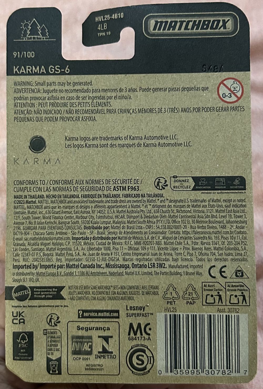 Karma GS-6 - #100 Vehicles toy car collectible [Barcode 035995307827] - Main Image 2