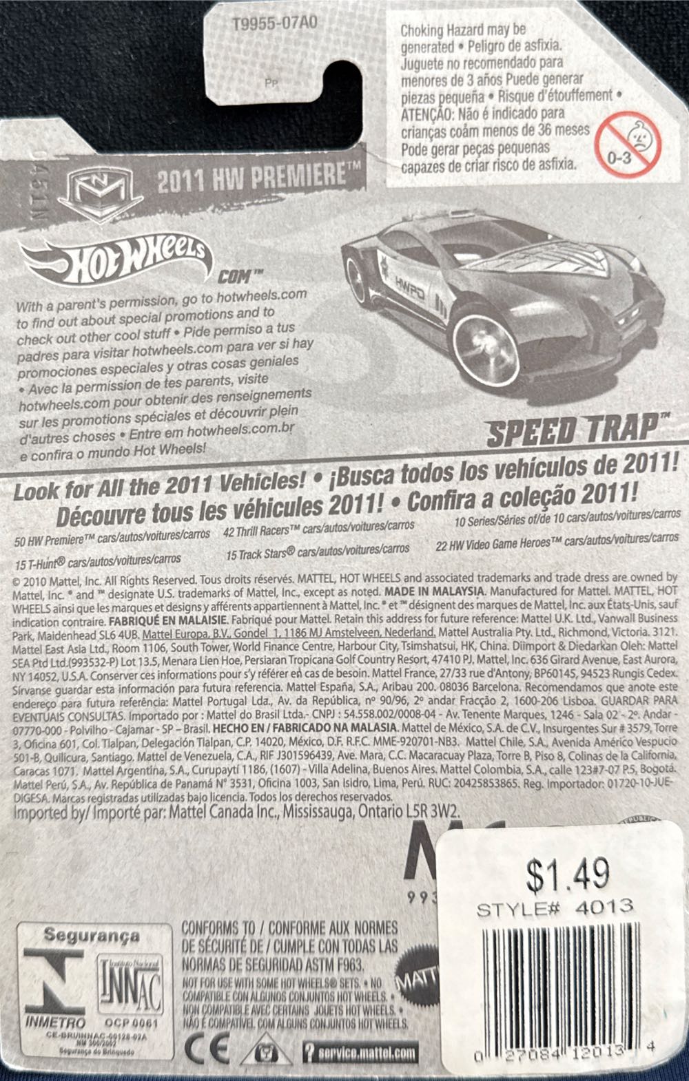 Speed Trap 🪤’11 - 2011 HW PREMIER toy car collectible - Main Image 3