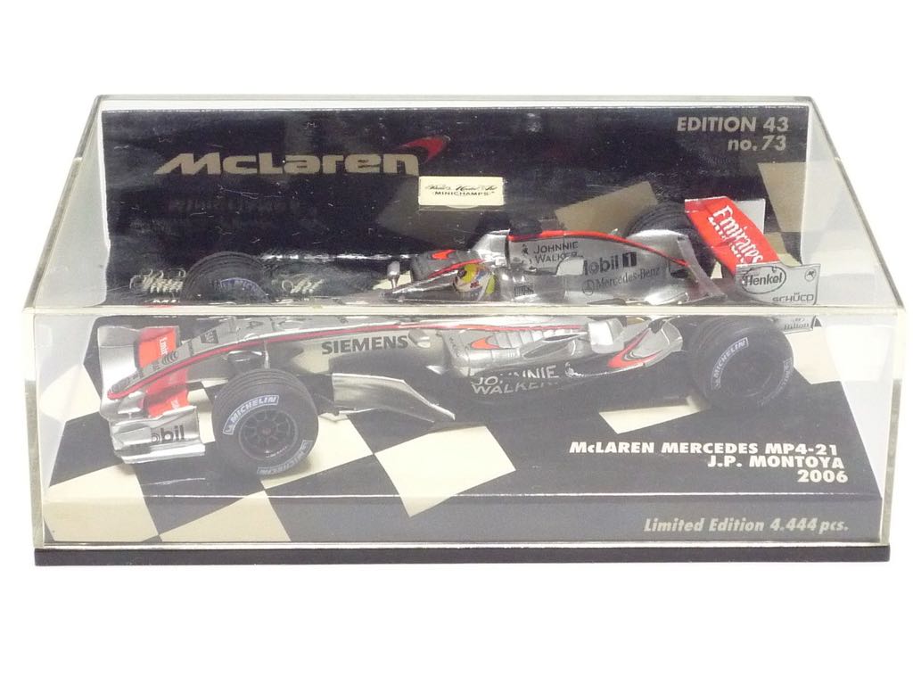 McLaren MP4-21, #4, J.P. Montoya, 2006, Minichamps, 530 064304, 1:43 - Minichamps toy car collectible [Barcode 4012138072749] - Main Image 2
