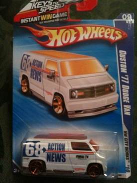 Custom ’77 Dodge Van - HW City Works ’10 toy car collectible - Main Image 1