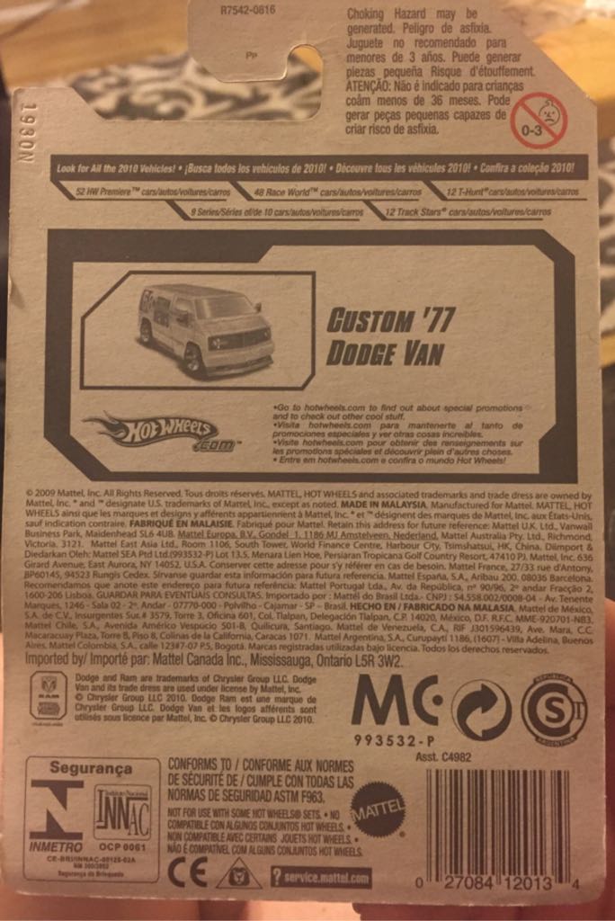 Custom ’77 Dodge Van - HW City Works ’10 toy car collectible - Main Image 2