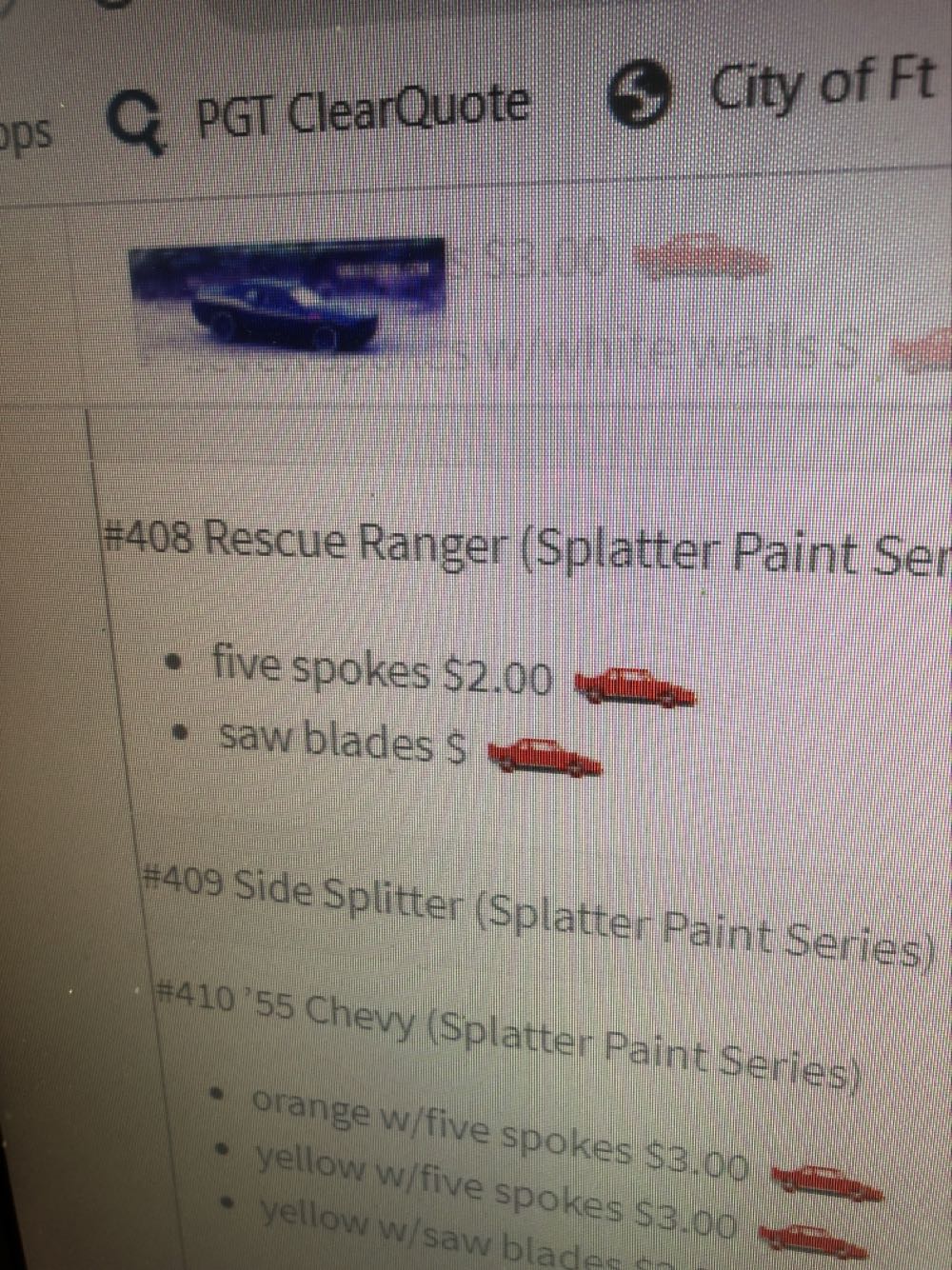 Rescue Ranger - Splatter Paint toy car collectible - Main Image 3