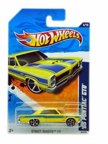 ’65 Pontiac GTO - HW Street Beasts toy car collectible - Main Image 2
