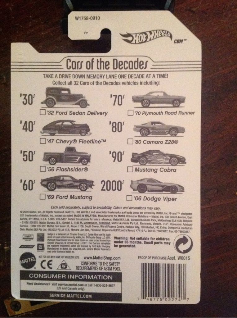 ’70 Plymouth Road Runner - HW Cars Of The Decades toy car collectible - Main Image 2