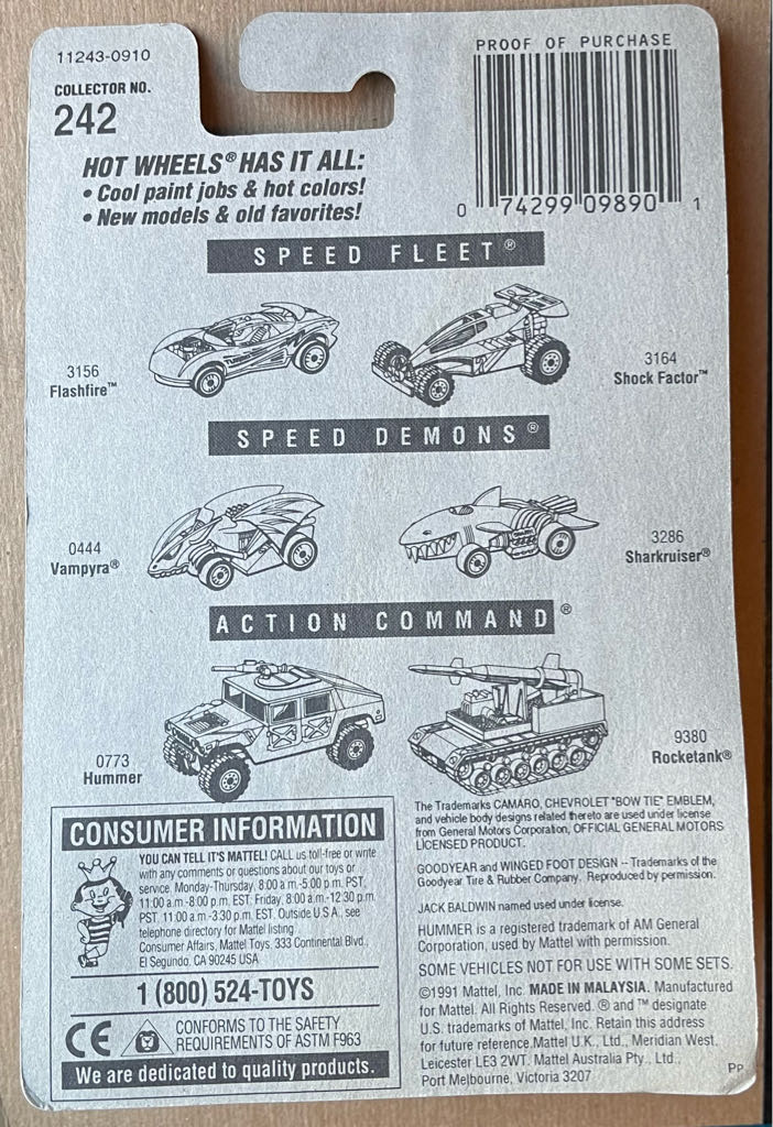 Camaro Race Car - 1996 - MAINLINE toy car collectible - Main Image 2