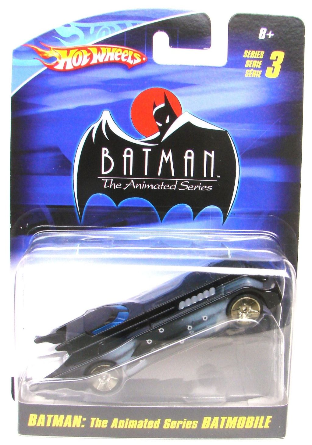 Batman The Animated Series Batmobile With Battle Damage 1:50 Scale - Batman Series 1:50 Scale toy car collectible [Barcode 027084740172] - Main Image 2
