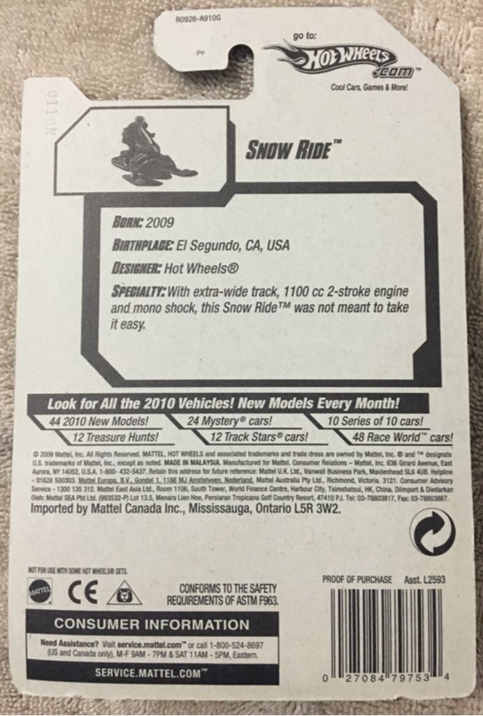 Snow Ride - 2010 New Models toy car collectible - Main Image 2