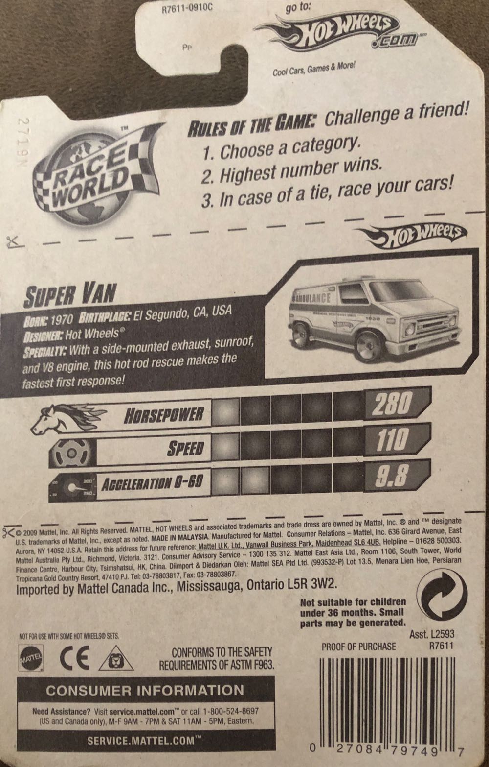 Super Van - RACE WORLD - CITY toy car collectible - Main Image 2