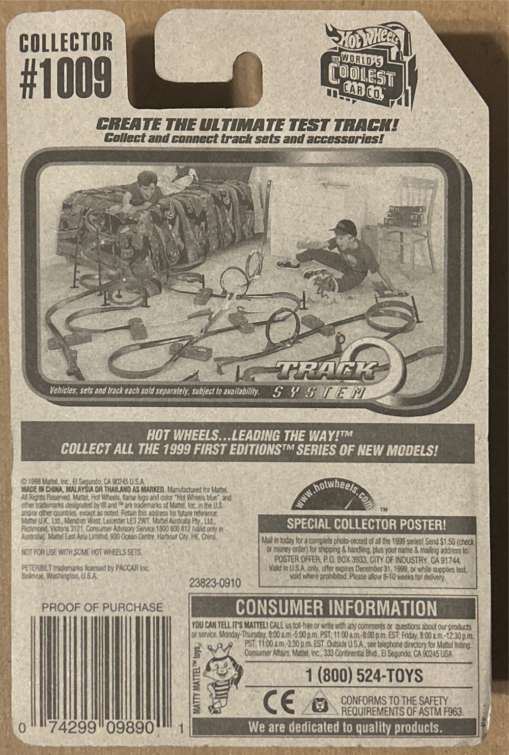 Peterbilt Dump Truck - 1999 Mainline toy car collectible - Main Image 2