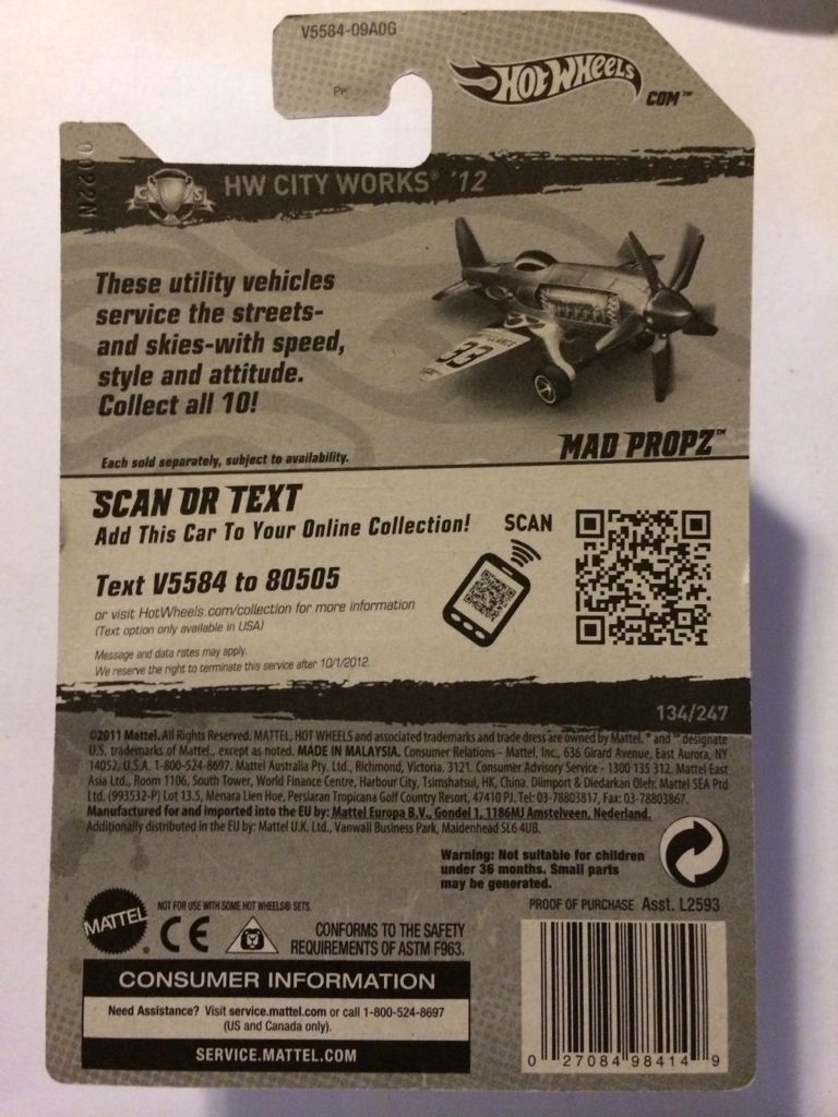 Mad Propz - HW City Works ’12 toy car collectible - Main Image 2