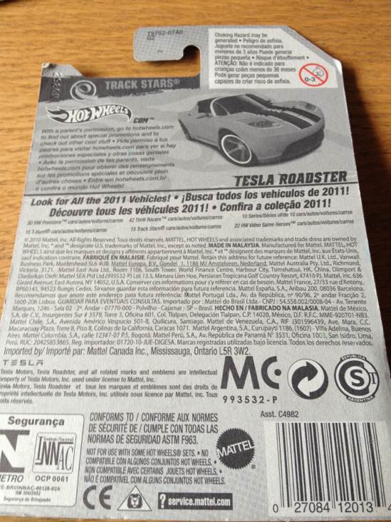 Tesla Roadster - Track Stars ’11 toy car collectible - Main Image 2