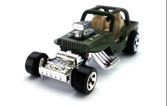 Custom ’42 Jeep CJ-2A - 2010 Race World Jungle toy car collectible - Main Image 2