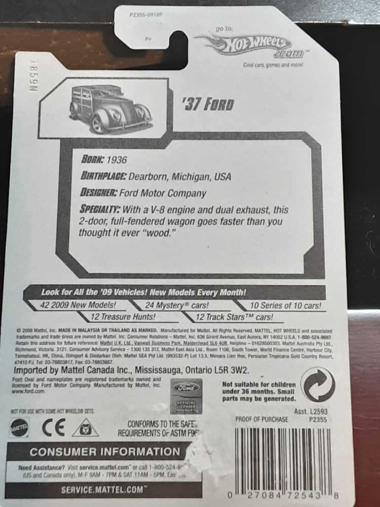 Ford 37 - Treasure Hunts toy car collectible - Main Image 2