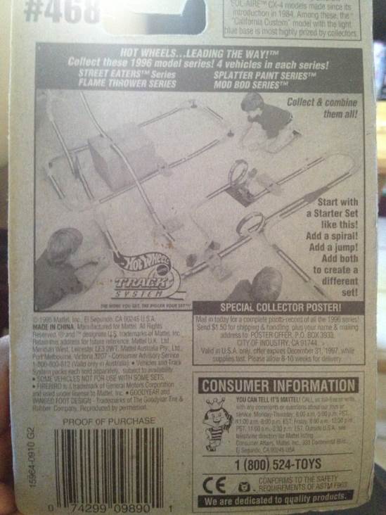 Hot Wheels GT Racer - 1996 Mainline Cars toy car collectible - Main Image 2