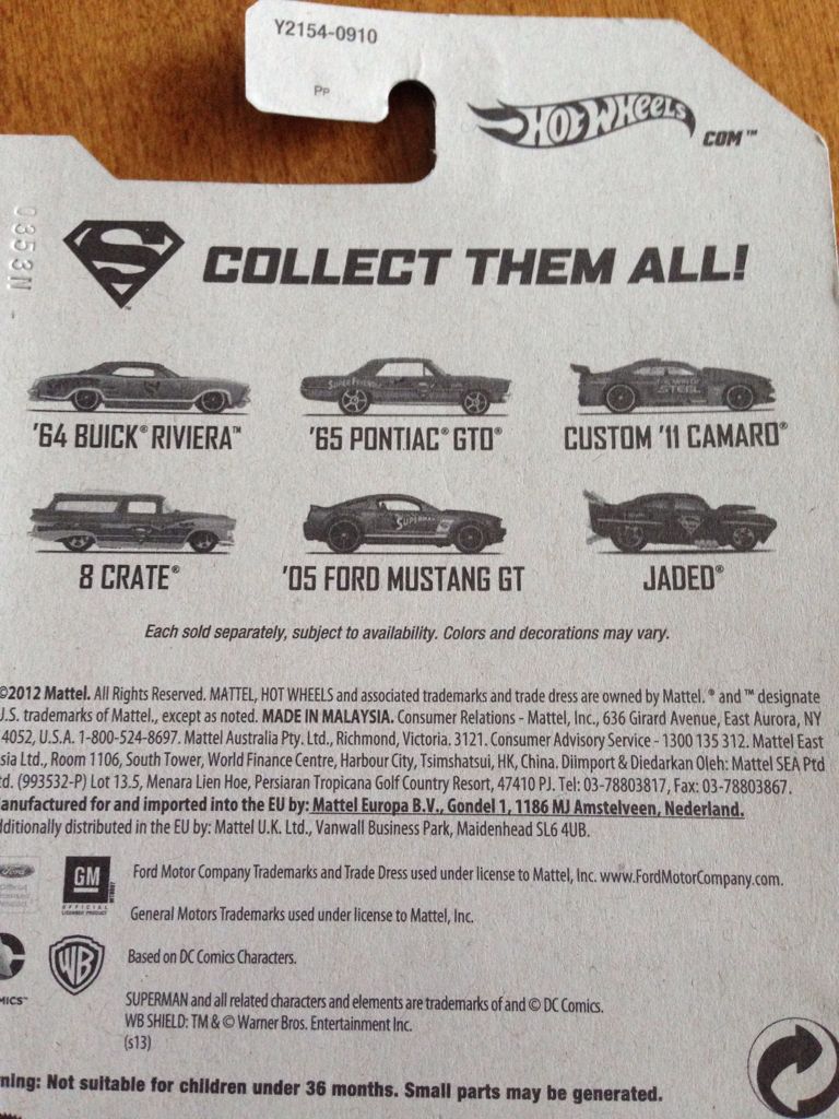 Custom 11 Camaro - Superman Series toy car collectible - Main Image 2
