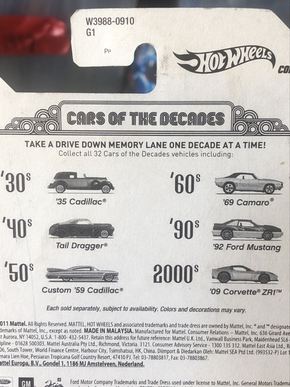 69 Camaro - 2012 Cars Of The Decades toy car collectible - Main Image 2