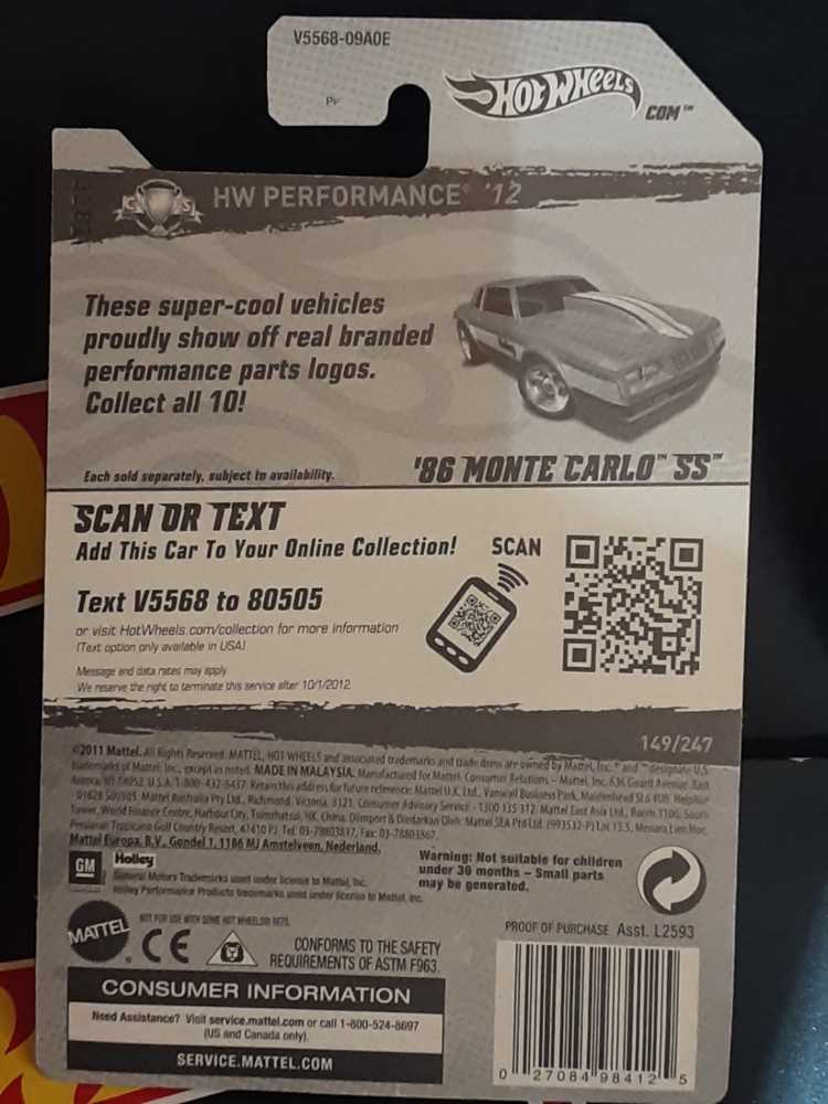 Monte Carlo SS ’86 - HW Performance toy car collectible - Main Image 3