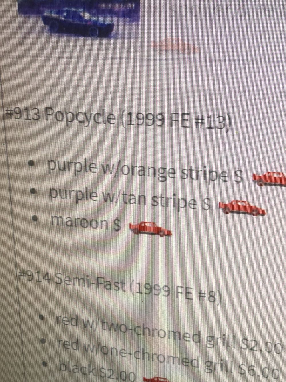 Popcycle - 1999 First Editions toy car collectible - Main Image 3