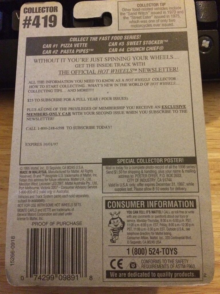 Crunch Chief - Fast Food Series toy car collectible - Main Image 2