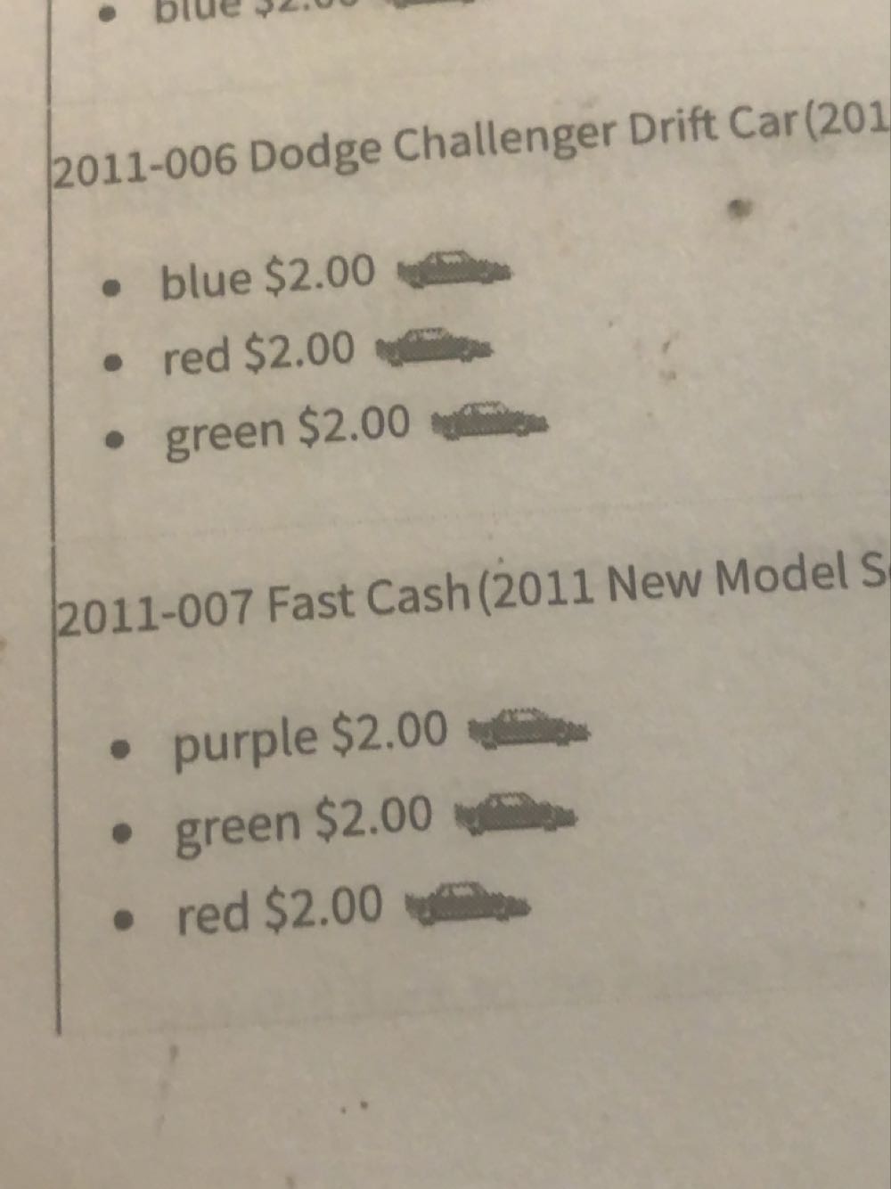 Fast Cash - 2011 New Models toy car collectible - Main Image 3