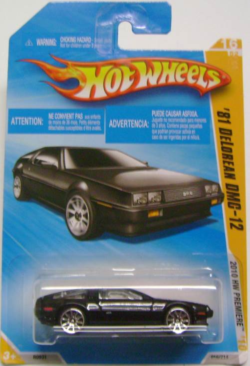 1981 DeLorean DMC-12 - 2010 HW Premiere toy car collectible - Main Image 2
