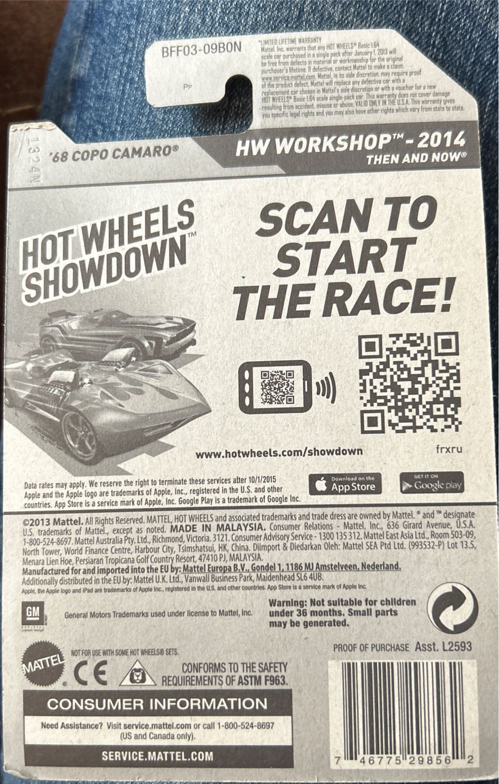 68 Copo Camaro - 2014 HW Workshop toy car collectible - Main Image 3