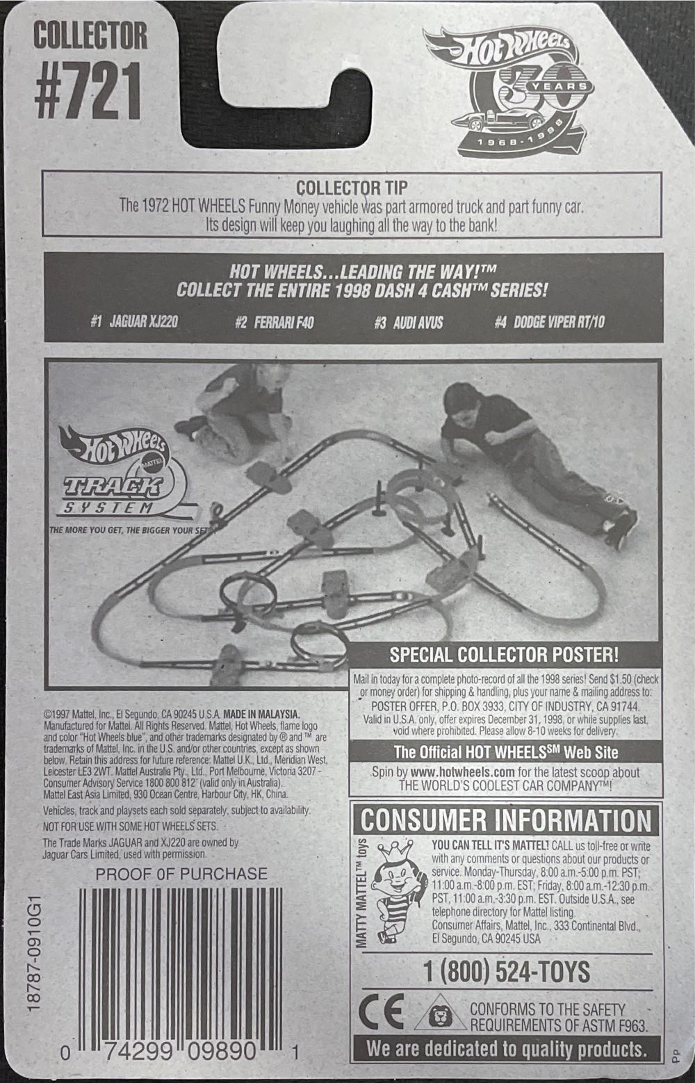 1/4 Jaguar XJ220 - 1998 - HW Dash 4 Cash™️ Series toy car collectible - Main Image 2