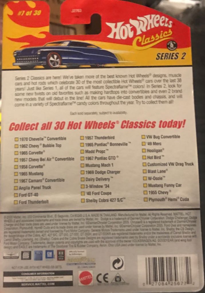 Chevy Camaro Convertible - 1967 - 2006 HW Classics Series 2 toy car collectible - Main Image 2