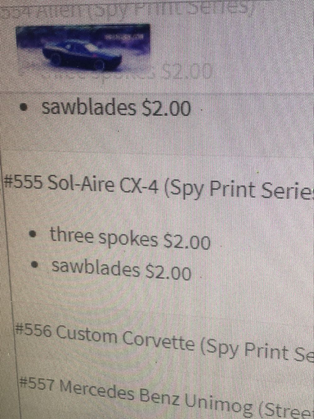 Sol-Aire CX4 - Spy Print Series toy car collectible - Main Image 3