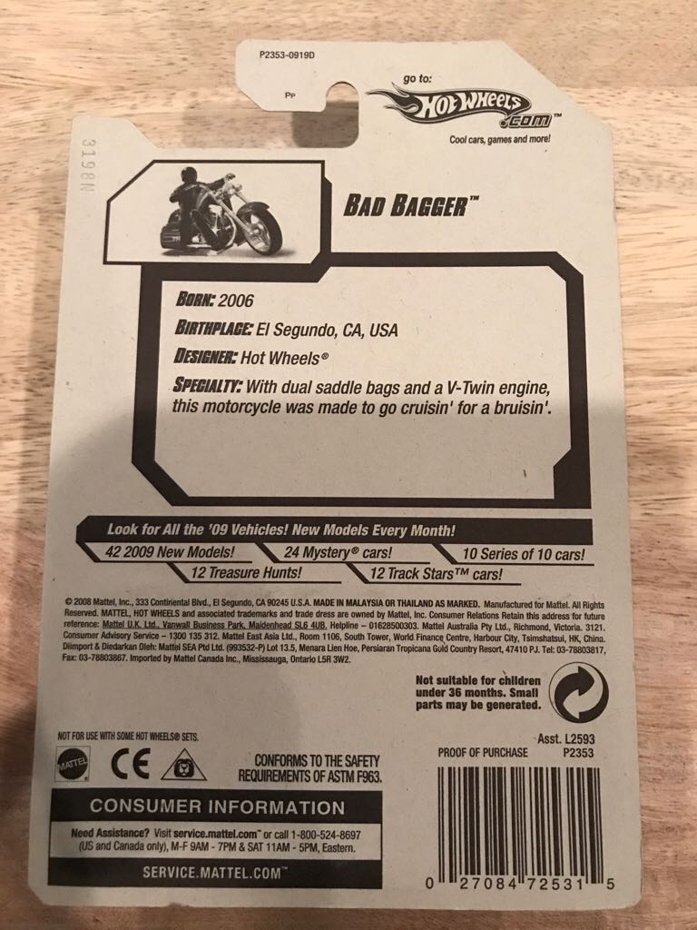 Bad Bagger - 2009 Treasure Hunt toy car collectible - Main Image 2