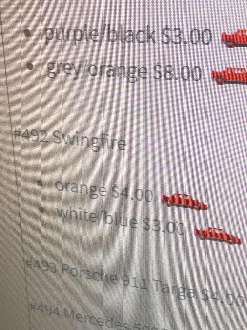 Swingfire  toy car collectible - Main Image 3